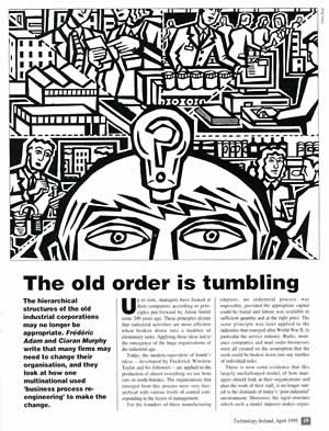 ig. 17: The Old Order is tumbling. Technology Ireland.